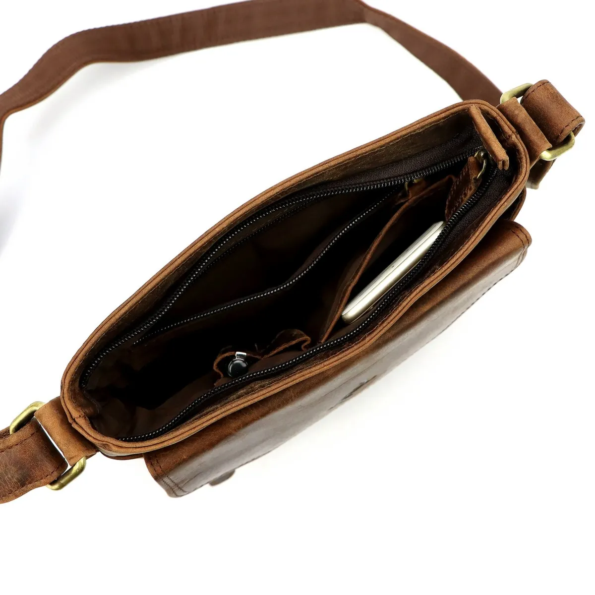 Andreas męska torba na ramię skóra naturalna saszetka przez ramię kieszenie