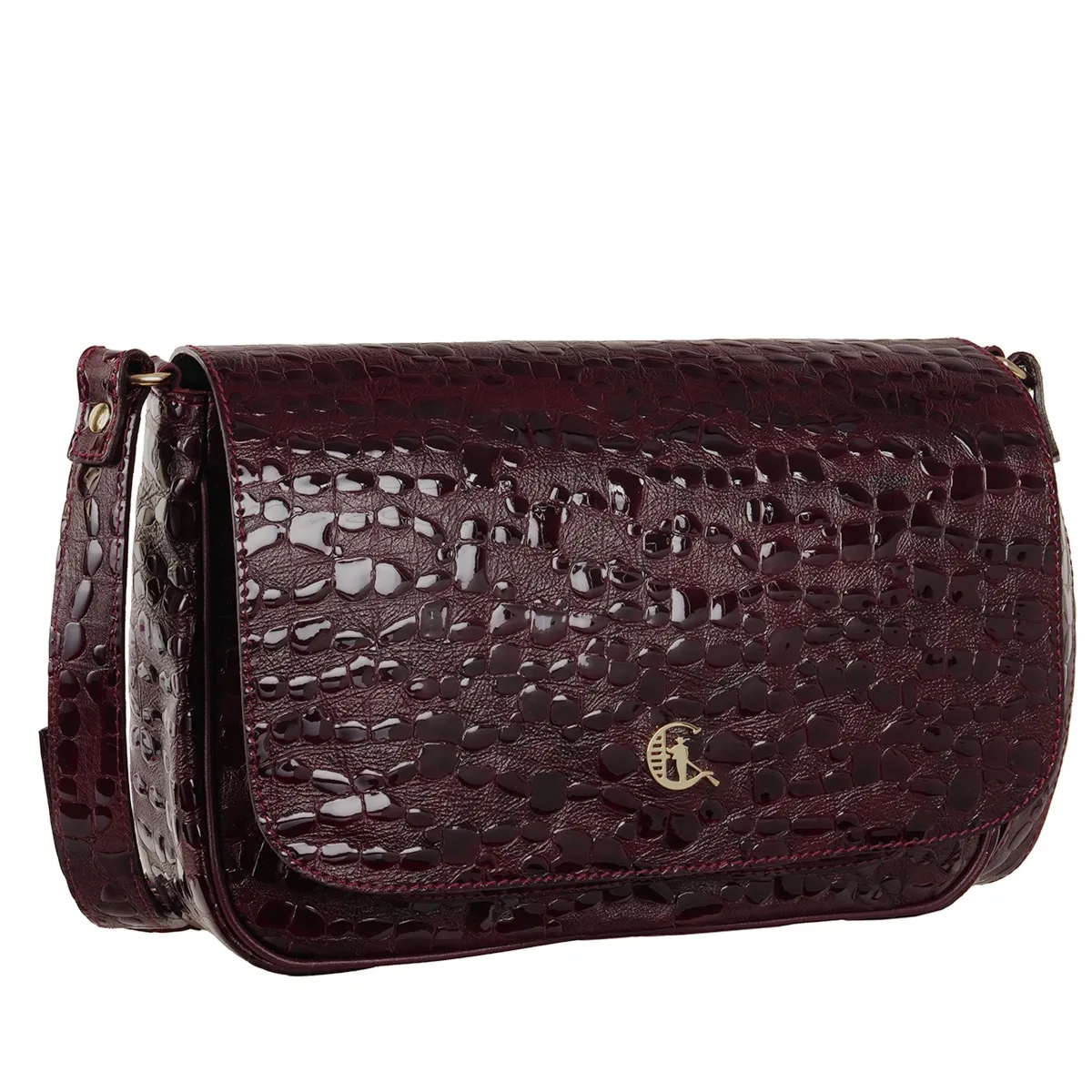 Torebka Skórzana Canaletto z fakturą kropli TD888s337