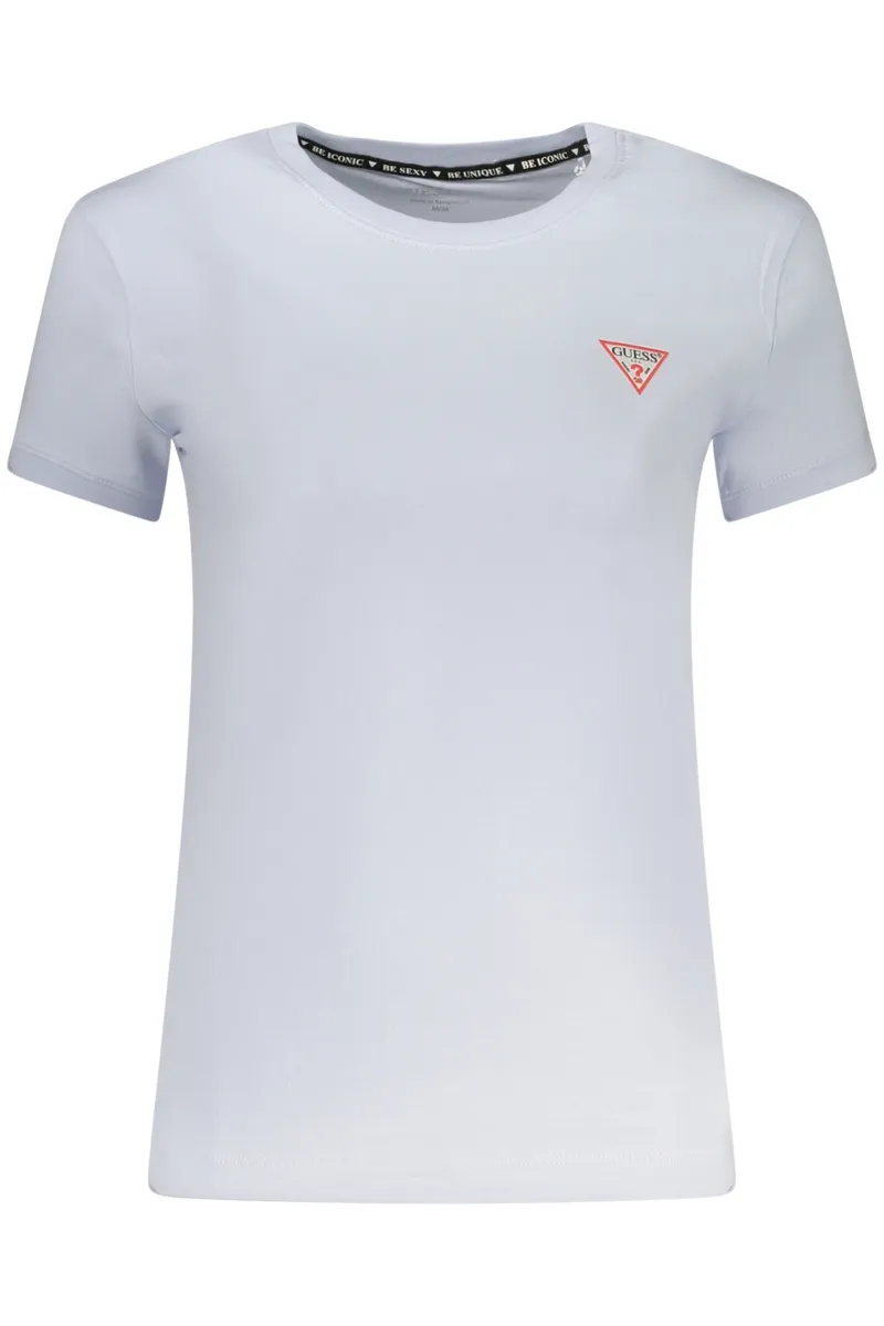 GUESS JEANS DAMSKA KOSZULKA Z KRÓTKIM RĘKAWEM, NIEBIESKA