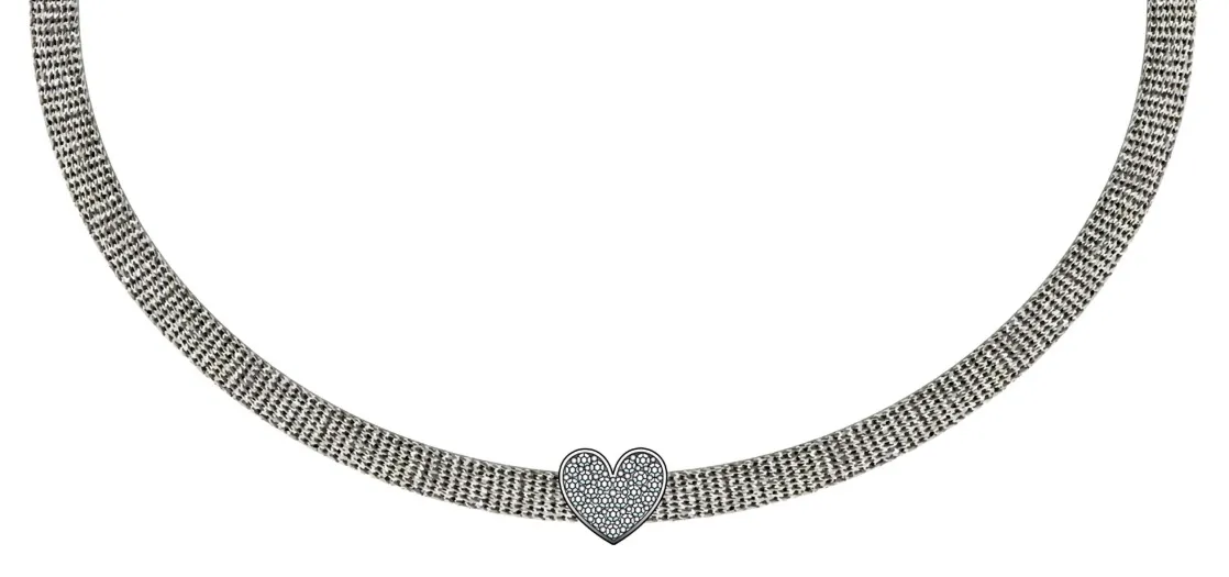 Biżuteria GUESS UBN28009. Naszyjnik, Kolor srebrny. Kobieta.