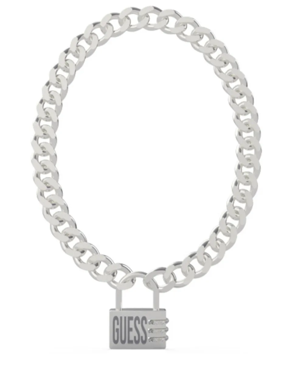 Biżuteria GUESS UMN20003. Naszyjnik, Kolor srebrny. Mężczyzna.