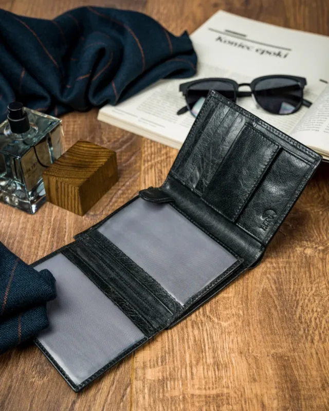 Pojemny Skórzany męski portfel Pierre Andreus RFID