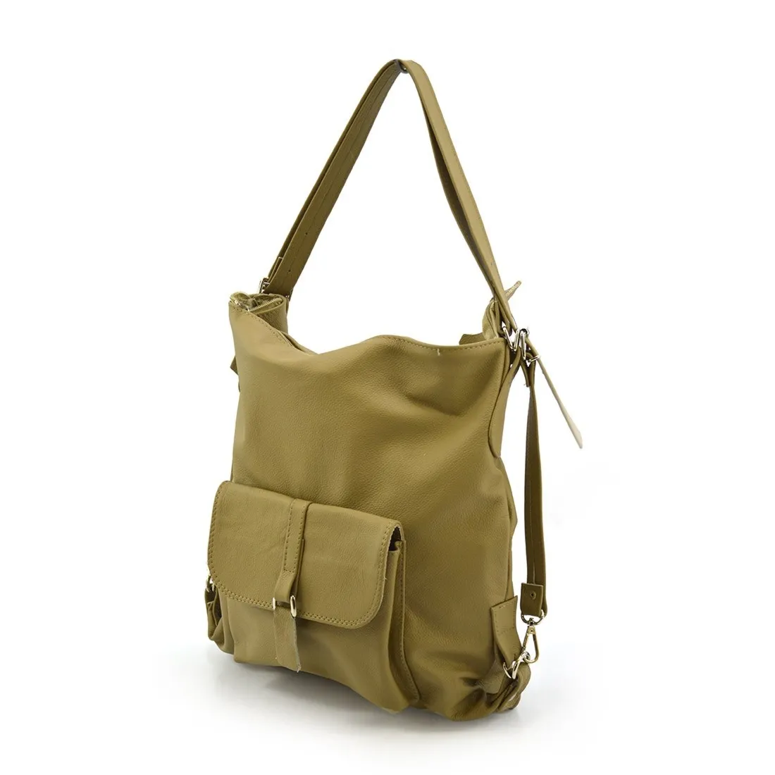 Damska duża Torebka skórzana i plecak Vera Pelle