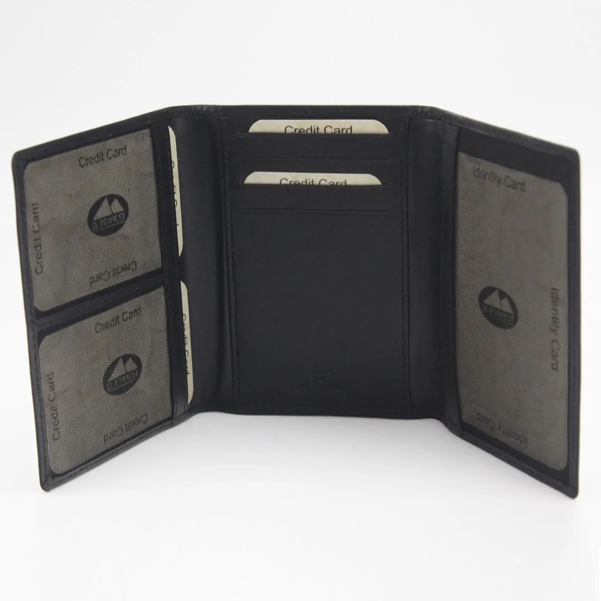 Pionowe Skórzane duże składane etui na dokumenty karty EL FORREST