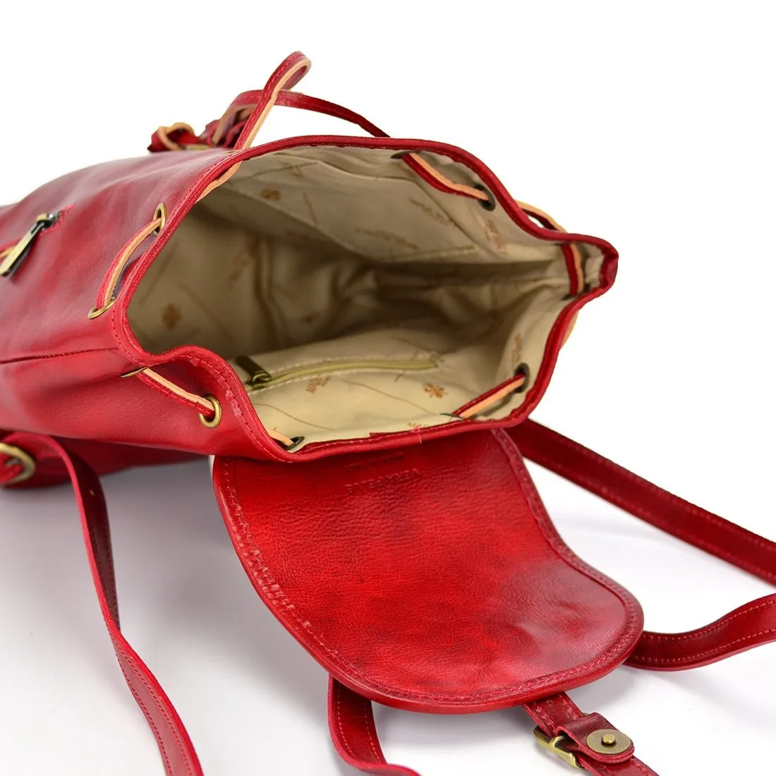 Pakowny damski plecak z grubej skóry naturalnej