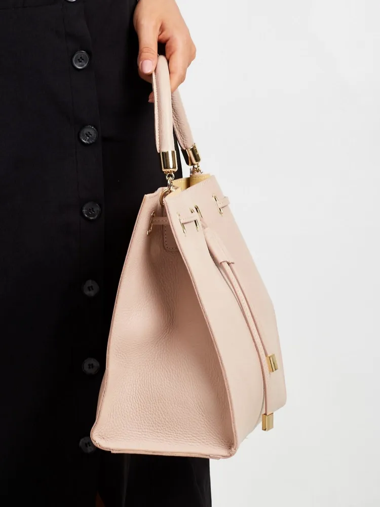 Duża damska shopperbag ściągana troczkiem Rovicky